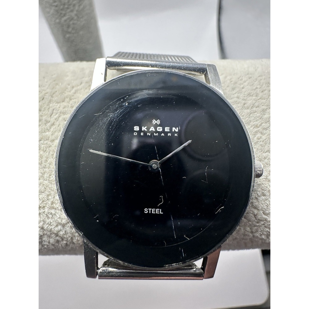 Skagen Steel 39LSSB‎ New Battery 32MM 8" Stainless Mesh Band Ultra Slim C63